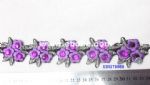 Embroidered Flower Trim