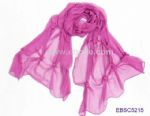 Chiffon Scarf with Small Roses