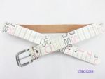 Split Leather Belt with Printing Pattern
