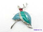 Enameled Metal Brooch