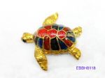 Enameled Metal Brooch