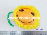 Foldable shopping bag in shape of sunflower