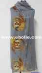 Skull Printing Polyester Scarf
