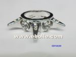 Fashion ring with silver-plated
