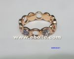 Gold ring with rhinestones