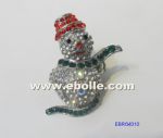 Diamond ring in snowman design