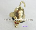 Gold pig ring