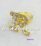 Gold letter ring