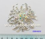 floral rhinestone brooch