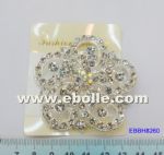 floral rhinestone brooch