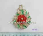 Flower brooch,enamel details