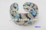 Acrylic bangle with printing fabric inserted