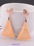 Triangle rose flower earring