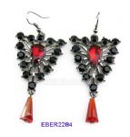 Inverted triangle rhinestone earrings