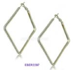 Square design alloy earrings