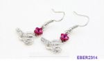 Diamantes inlaid drop earrings