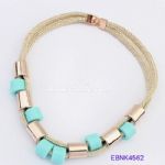 Metal pipe design necklaces