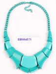 Metal acrylic bib necklace