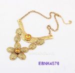 Gold plated floral necklace