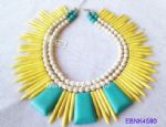 Exaggerated bib resin necklace