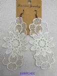 White lace drop earrings