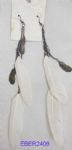 Sexy white feather drop earrings