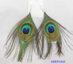 Peacook feather design drop earrings