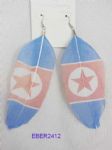 Star feather earrings