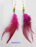 Feather drop earrings