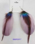 Longer peacook feather design earrings