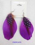 Wave point feather earrings