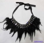 Sexy black feather necklaces
