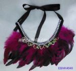 Exaggerated feather necklace