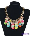 Colors resin necklace