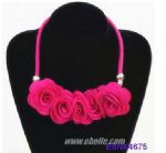 Rose flower necklace