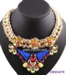 Exaggerated bib necklace
