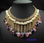 Tassels rhinestone necklace