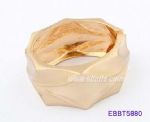 Irregular gold plated bangle