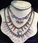 Water droplet resin necklace