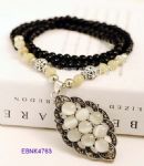 Opals beaded necklace