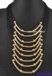 Multilayers metal pipe necklace