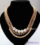 Three layers gold plated necklace