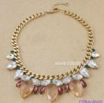 Transparent water droplets charm necklace