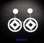 Latest style of white drop earrings