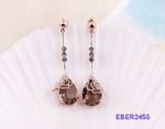 Delicate crystal fashion drop earrings