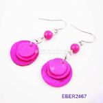 Simple plastic drop earrings