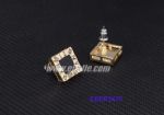 Personalized square stud earrings
