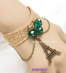 Hand braided Eiffel Tower bracelet