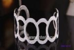 Hollow design of silver bangle