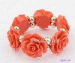 Six blossomed flowers acrylic bracelet